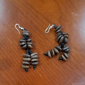 Handmade Mexican Coffee Bean Earrings